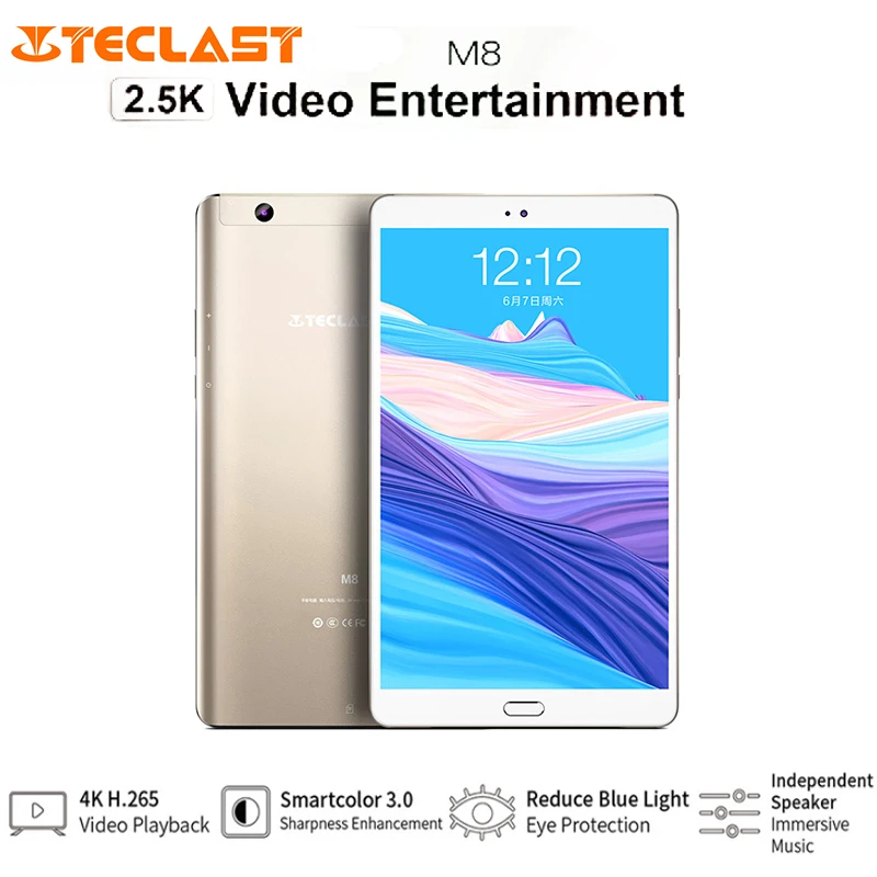  Teclast M8 84 ''2560*1600 Touchscreen Tablet PC Android 7.1 Allwinner A63 Quad Core 3GB + 32GB 2MP 
