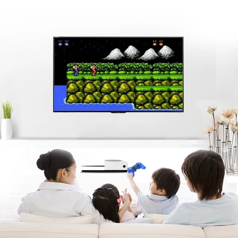 Hd Tv 4Gb Видео игровая консоль Встроенная 600 Классическая игра для/Snes/Smd/Ne S формат Hdmi выход поставить двойной геймпад Us Plug
