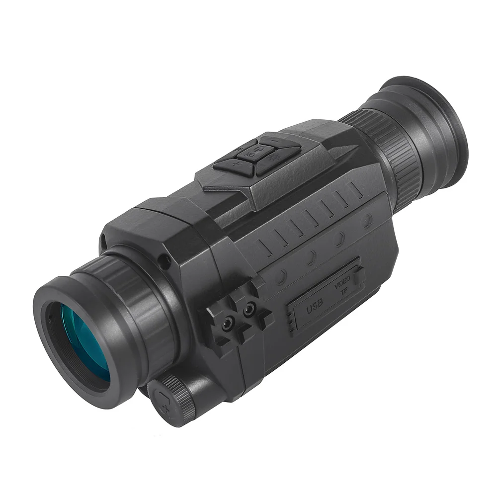 Новая версия надежный Карманный монокулярный телескоп ночного видения Тактический ИК мощный HD ночной Монокуляр для охоты на открытом воздухе - Цвет: Black