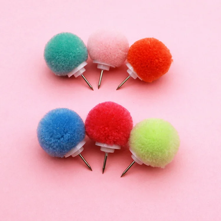 Милый меховой шарик Thumbtack INS креативная декоративная живопись булавка на булавке декоративные Thumbtack Кнопки Декоративные стандартные булавки