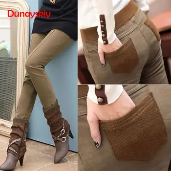 

Women Velvet Thick Legging 2017 Autumn Winter Women Pants Female Patchwork Pencil Trousers Plus Size S-4XL Leggings Free Shippin