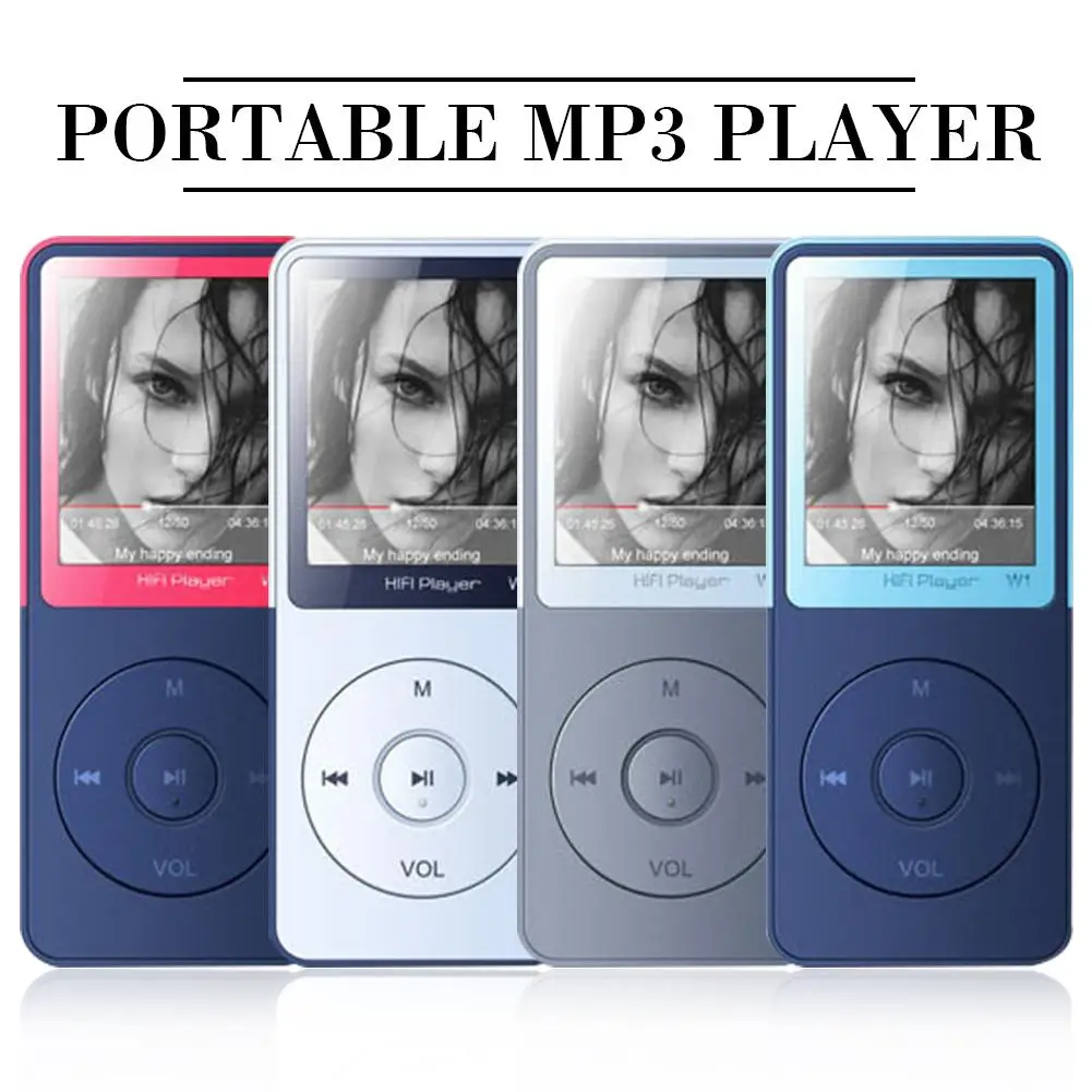 

W1 MP3 Player 1.8inch Portable HiFi Lossless MP3 Player 8G Support TF Card Ebook Recorder Video Playing MP3 Music Player