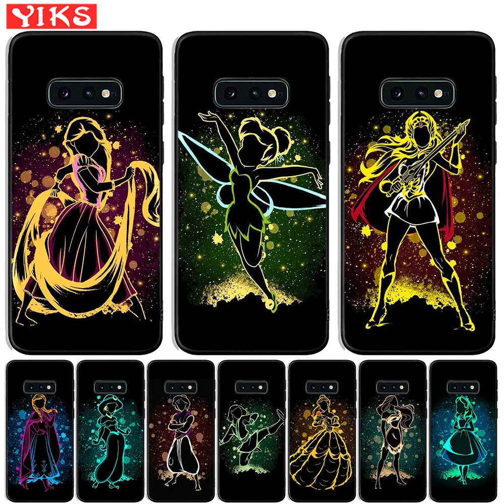 

New Pocahontas Faries Princess Queen Case For Samsung Galaxy S10e S10 Plus S9 S8 Plus Note 8 9 S7 Edge Black TPU Cover Etui Capa