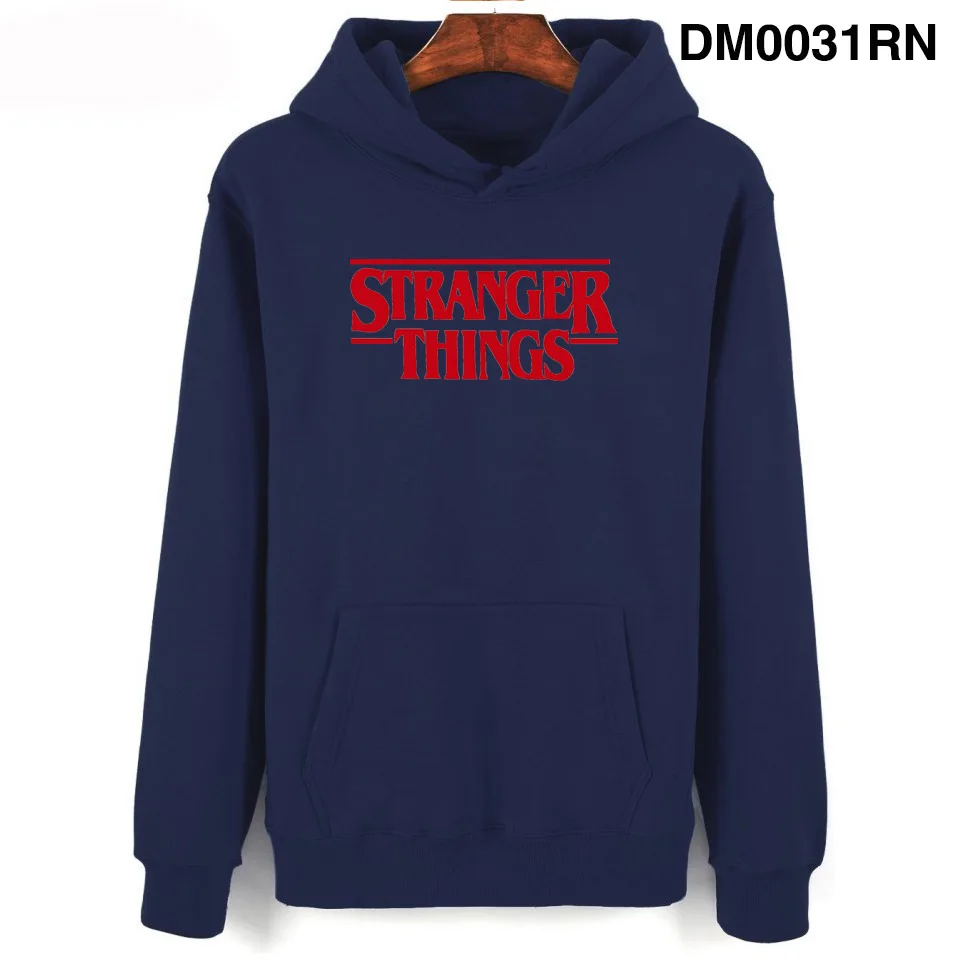 Stranger Things Hoodies Men Women Fashion Casual Print Hoodie Autumn Winter New Streetwear Hip Hop Sweatshirt Male Female Hoodie - Color: Navy Blue