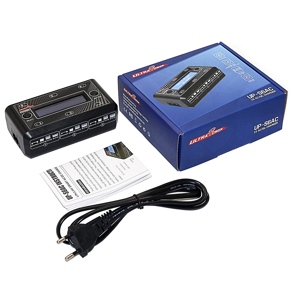 Зарядное устройство UltraPower UP-S6 6x4 35 Вт 3 7 в 1S Lipo LiHv для аккумулятора Micro MX JST mCPX порт