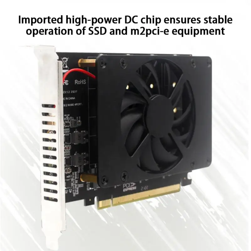 SSD RAID Array Expansion Adapter Motherboard PCIE Split Card PCIEX16