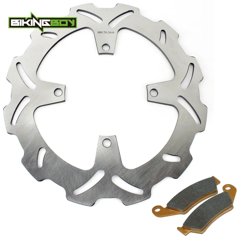 BIKINGBOY ротор дисковых передних тормозов диск+ тормозные колодки для Kawasaki KX 125 250 03 04 05 KX250F KXF KX-F 250 2004 2005 мотокросс 250 мм набор