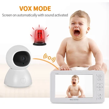 

INQMEGA 5 inch Video Baby Monitor Night Vision 1 Screen 2/3 Surveillance Camera 1080P Security Camera Babysitter Camera