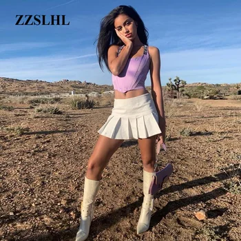 

iamgia Raphie summer new sexy short skirts women high waist mini skirt black white skirt pleated micro mini 2019