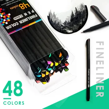 

48/60 Colors Art Marker 0.4mm Fineliner Pen Drawing Painting Fineliner for Journal Notebook Cartoon Paint