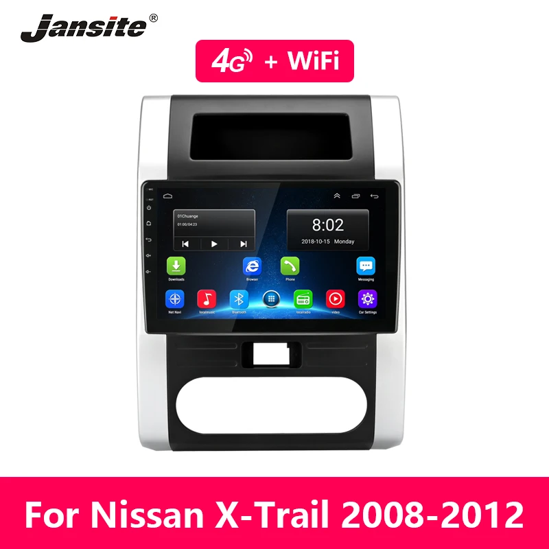 Jansite Android автомобильное радио для Nissan X Trail XTrail T32 T31 2008 12 WiFi 4G gps Навигация DVD видео
