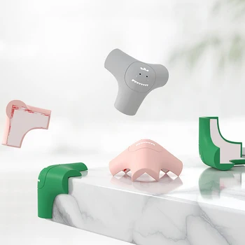 

1pc Cartoon Dinosaur Anti-collision Corner Three-sided Safety Silicone Children's Corner Anti-collision Buffer For Table Home