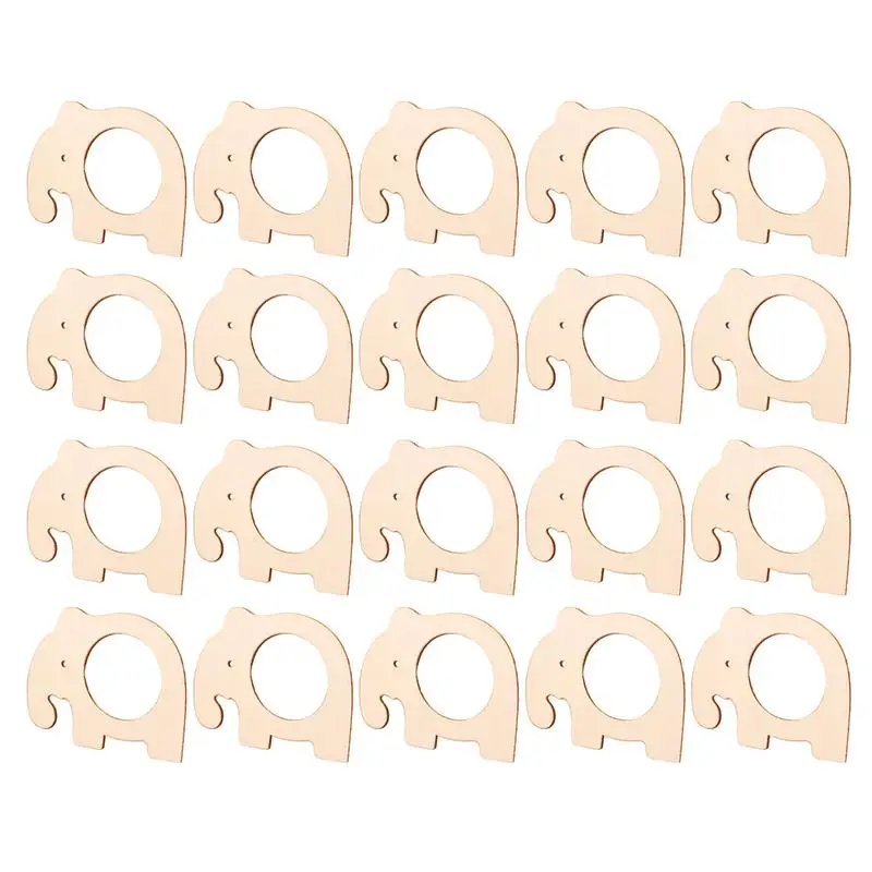 Elephant Shape 20 шт деревянные кольца для салфеток модные пряжки для салфеток Праздничная салфетка держатели полотенца пряжки - Цвет: Elephant Shape