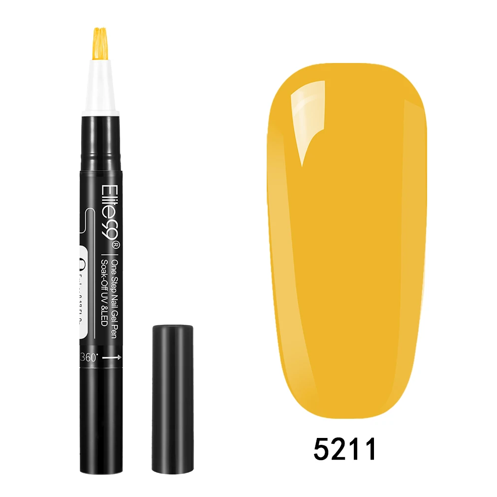 Elite99 дизайн ногтей 3 в 1 лак для ногтей ручка блеск один шаг ногтей Гель-лак Гибридный 37 цветов легко использовать УФ Гель-лак для ногтей - Цвет: 5211