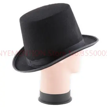 

satin Felt top hat magician gentleman adult 20'S costume tuxedo victorian cap Halloween XMAS party Fancy Dress Top Hat 20pcs