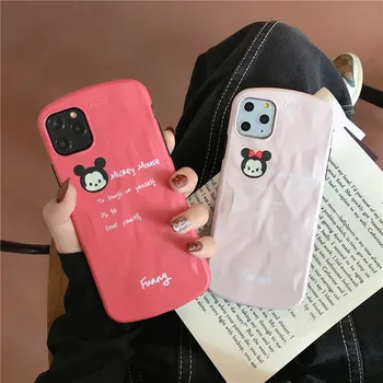 

cute Cartoon Wrinkle Anti-fall lattice Minnie Mickey For iphone 7 7plus 8 8Plus iphone X XR 11 pro MAX Case Cover Phone Case