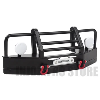 

1PCS RC Metal Front Anti-collision Bumper with LED Light for 1:10 RC Crawler Car Traxxas TRX4 D90 Axial SCX10 90046