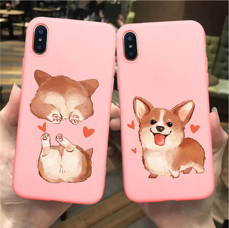 Чехол для телефона Corgi Butt Puppy lovely Animal мягкий чехол розового цвета iPhone Xs 8 7 6 Plus XS MAX XR