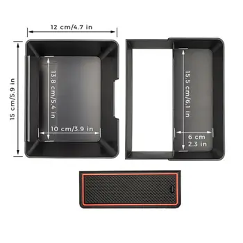 

Auto Car Console Storage Box Center For Tesla Model 3 Bin Nonslip rubber Accessory Interior