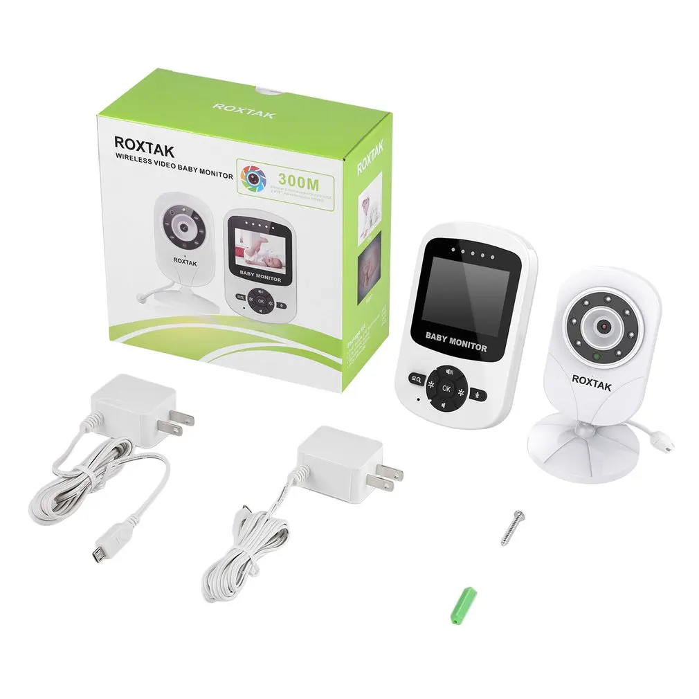 

Video Baby Monitor with Infrared Night Vision Two Way Talk Back Room Temperature Lullabies Long Range