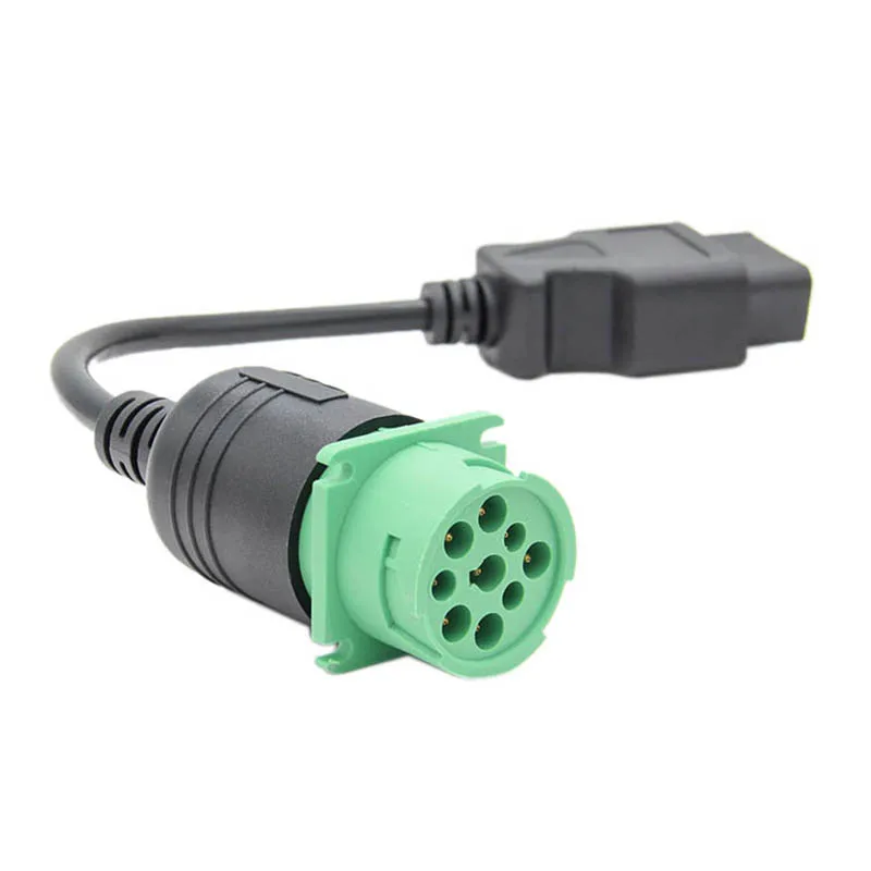 J1939 Male To OBD2 Male Car 9 Pin To 16 Pin Truck Diagnostic Scanner Cable Adapter for Cummins Engine Car Diagnostic Tools