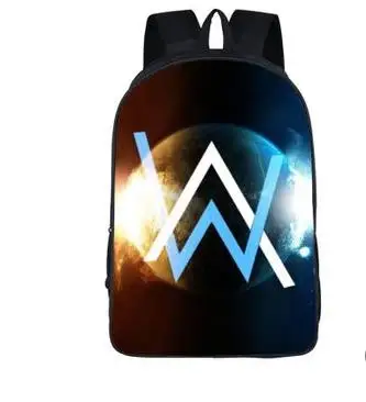 16 дюймов Alan Walker DJ Многофункциональный рюкзак для женщин и мужчин Дорожная сумка Хип-хоп школьные сумки для подростков рюкзак для ноутбука - Цвет: as pictures