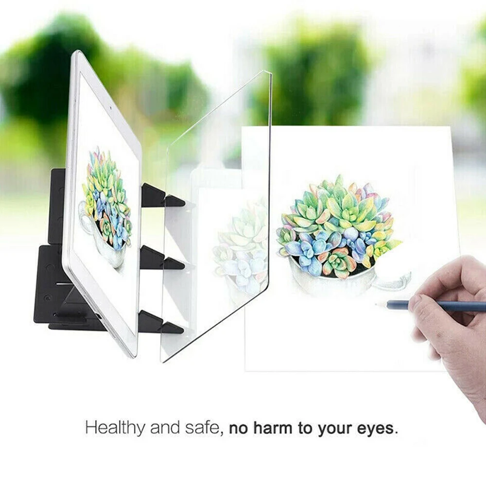  New Useful Drawing Board Sketch Reflection Dimming Bracket Painting Mirror Plate Tracing Copy Table