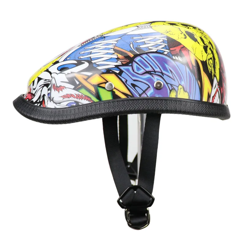 

Vintage Open Face Motorcycle Helmet Retro Half Helmets Men Women for Scooter Moped Cap Street Cruiser Jet