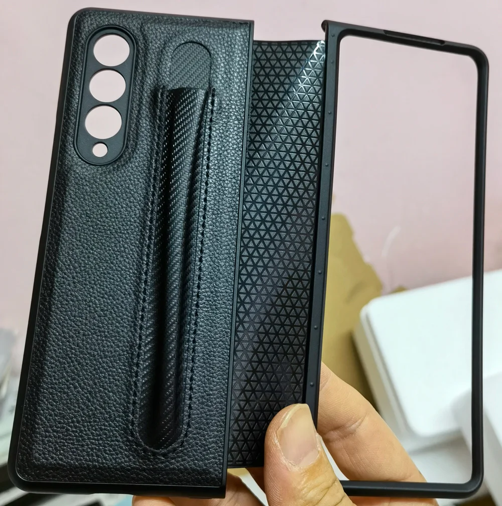 Unique-Custom-Gift Personalized Photo Premium PU Leather Wallet Phone Case  with Kickstand and Flip Cover for Samsung Galaxy Z Fold 3 / Z Fold 4 / Z