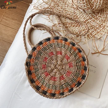 

DORANMI Circular Handbag Straw Knitted Round Handbag 2020 Summer Women's Beach Bags BG600