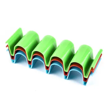 

6pcs Space Saving Stand Taco Holder 4 Components Pie Tool Solid Home Kitchen Dinner Tableware PP Party Storage Rack Easy Clean