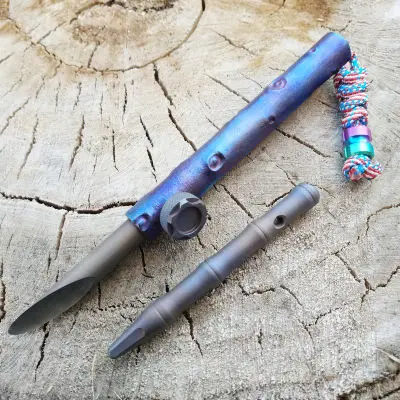Colorful Титановая тактическая крутая палка пистолет болт K палка Нож EDC Bamboo Самозащита наружное Походное оружие для побега - Цвет: Colorful