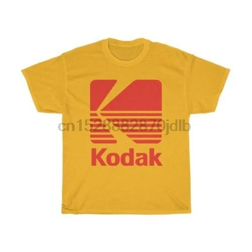Kodak фильм камера фотография фотографа Ретро логотип Футболка Желтый Прохладный
