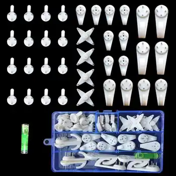 

1 set DIY wall invisible hide back nail bathroom hanger single hook for Keys Frame small items holder storage organization