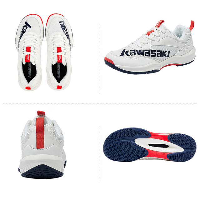 White Court Shoes for Badminton Kawasaki K-169D