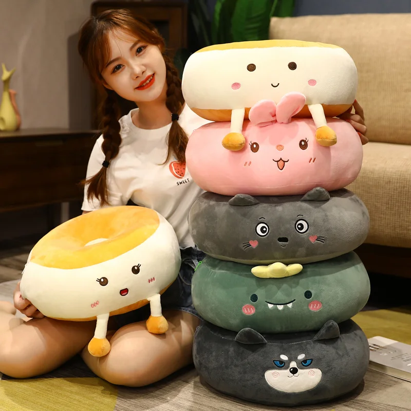 

Набивной диван в виде кошки, динозавра, кролика, Хаски, хлеба, детской подушки для детей, подарок для взрослых