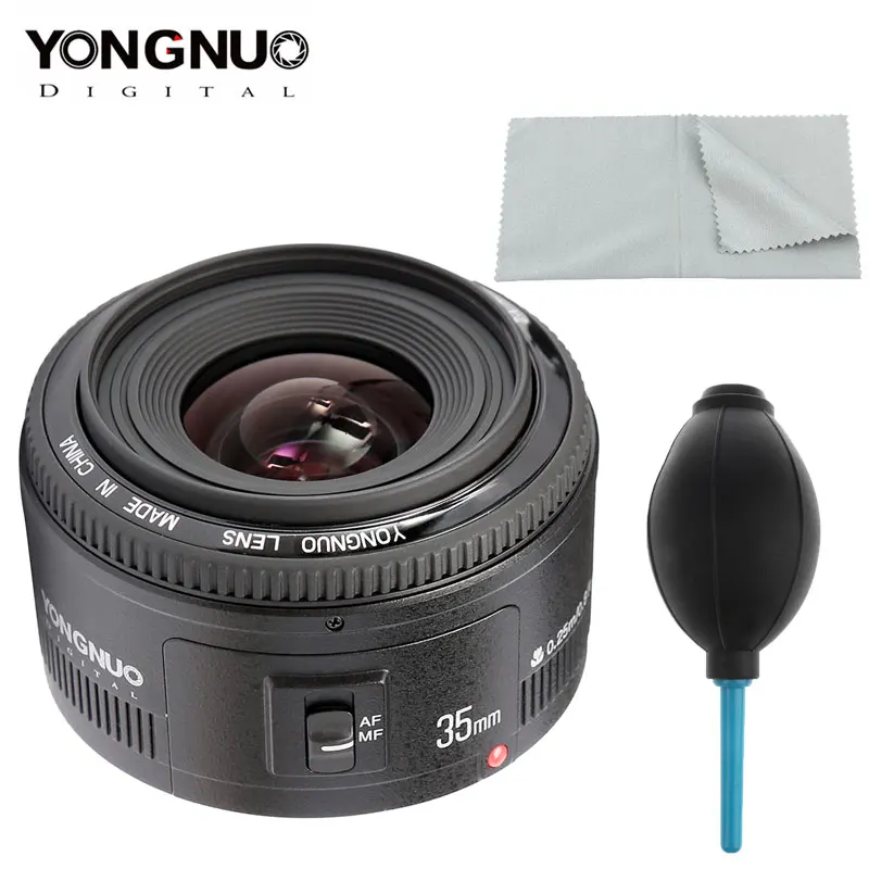 Объектив Yongnuo YN 35 мм F2.0 для Nikon F Mount D7100 D3200 D3300 широкоугольный