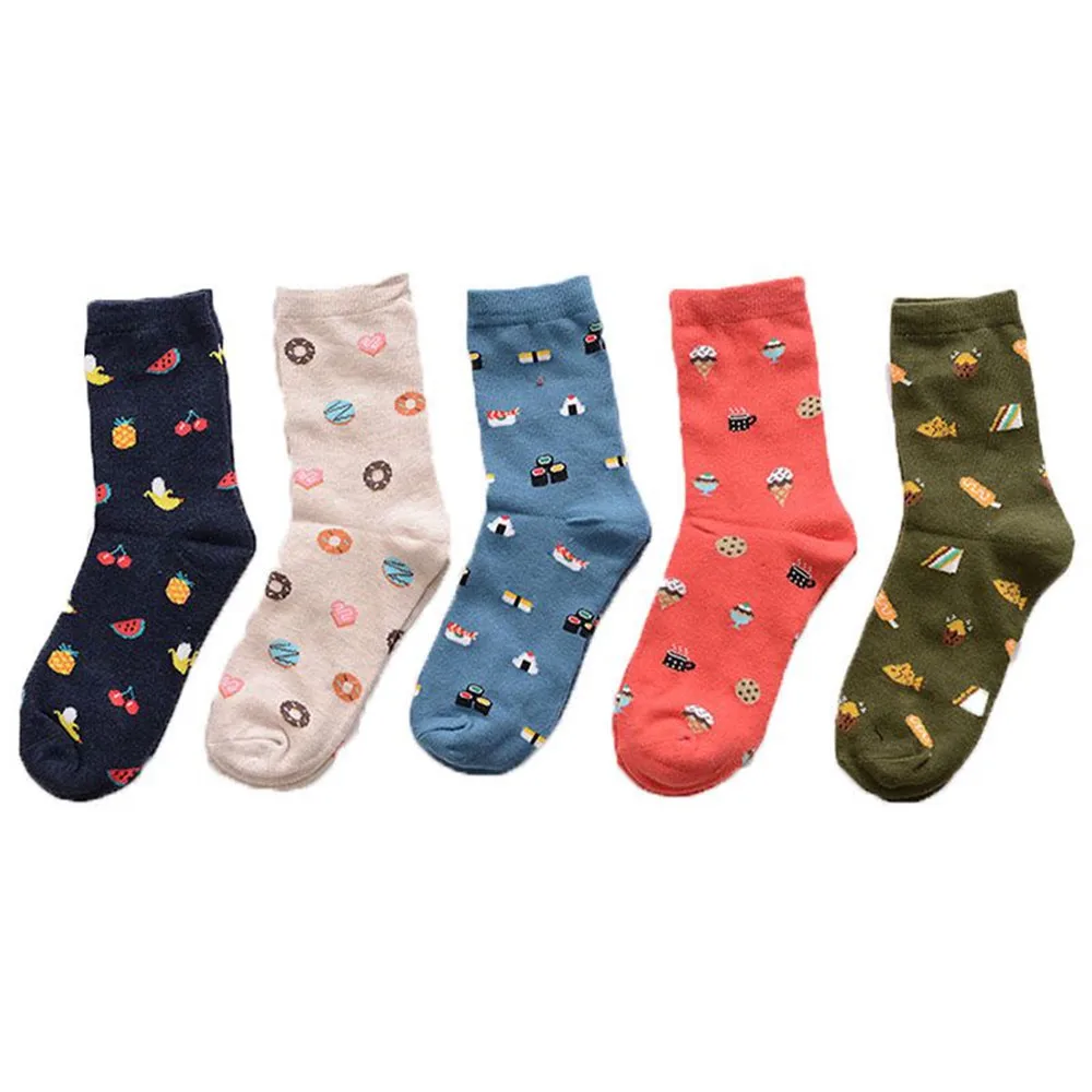 

Funny Sushi Ice Cream Pattern Ankle Socks Japanese Food Fruit Print Cotton Socks Casual Fashion Hip Hop Streetwear Couple Sox