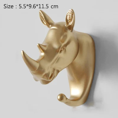 Golden-6 Золотой/белый/черный крючок для животных, настенный крючок для украшения, держатель для мебели для дома, крепкие бесшовные подвесные украшения для рукоделия - Цвет: Golden-6