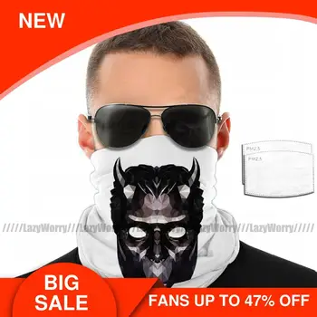 

Ghoul Mouth Face Mask Ghost Nameless Facial Mask with 2 Filters Funny Polyester for Adult Mask