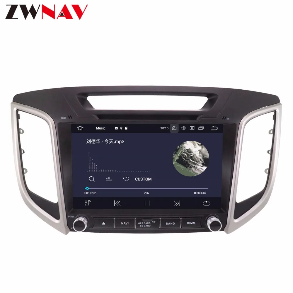 Top Android 9.1 car dvd gps multimedia player For hyundai creta ix25 car dvd navigation video audio player car radio tape recorder 10
