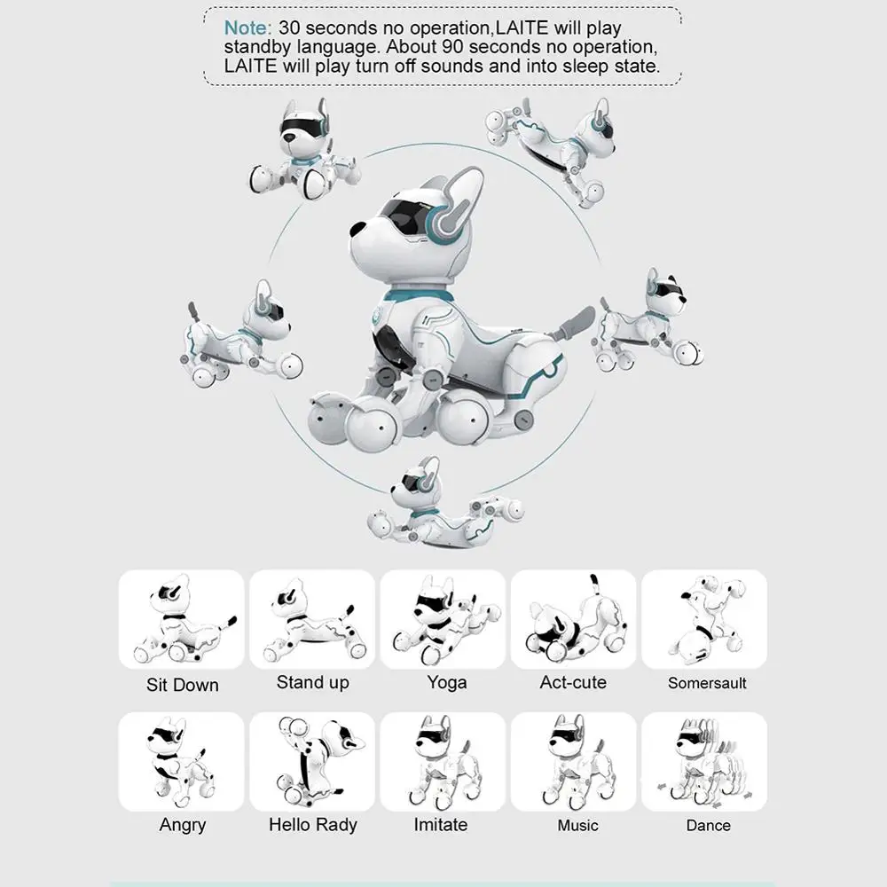 Робот-собака с дистанционным управлением, интеллектуальное программирование, научное раннее образование, игрушка, умный и танцующий робот, собака, электрический питомец, собака для детей