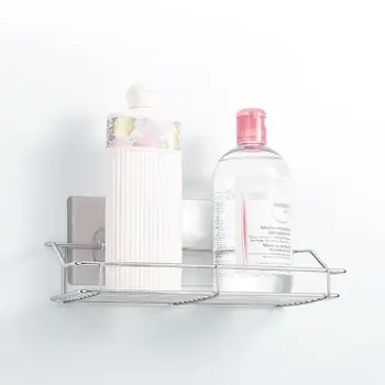 

Portable Bathroom Shelves Free Of Holes No Traces Of Glue Kitchen And Toilet Suction Wall Stainless Steel Storage Rack