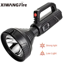 Powerful Flashlight Torch USB Rechargeable Tactical Hunting Flashlight Rechargeable Lamp LED Flash Light Built-in 18650 Battery