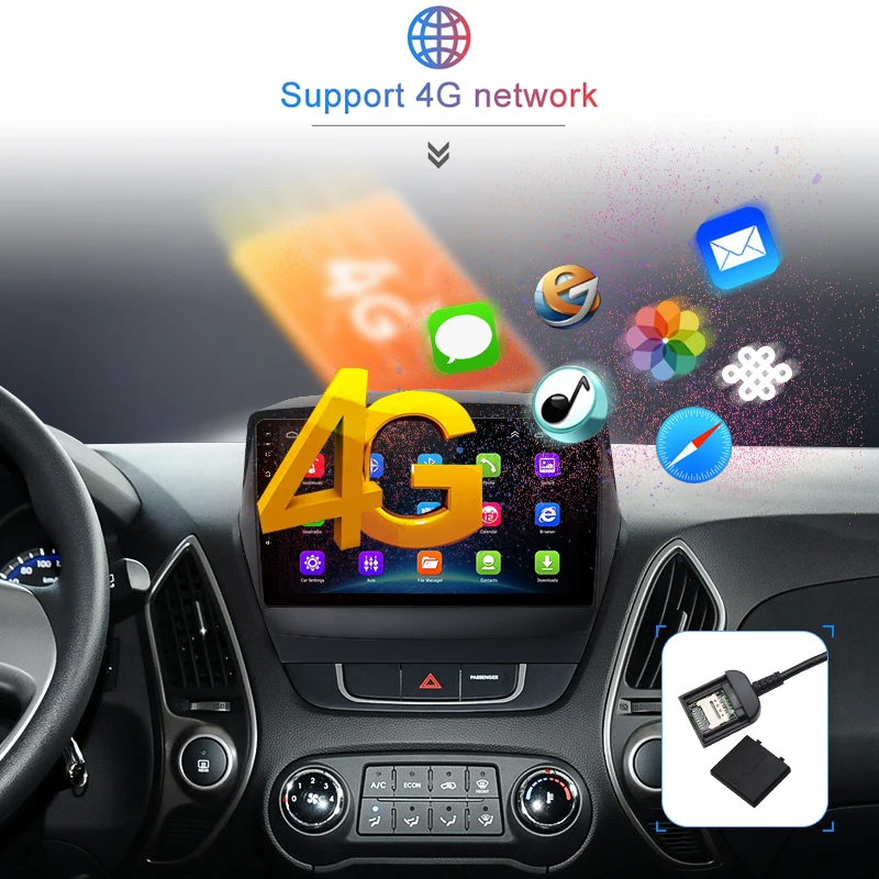 Sale Junsun V1 pro 4G + 64G Android 9.0 DSP For Hyundai Tucson 2 ix35 2011 - 2014 Car Radio Multimedia Video Player GPS RDS 2 din dvd 4