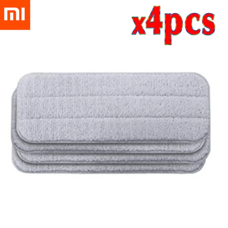 4pcs Xiao mi jia Deerma заменить костюм-Швабра для mi jia швабра с функцией распыления воды 360 Вращающаяся Ткань для очистки головы деревянные из карбонового волокна ткань C2 - Цвет: 4pcs