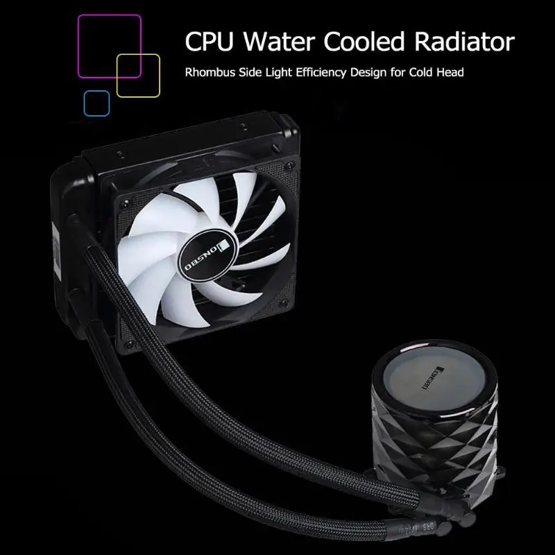 JONSBO TW3-120 RGB вентилятор процессора кулер воды интегрированный ПК чехол жидкостный радиатор