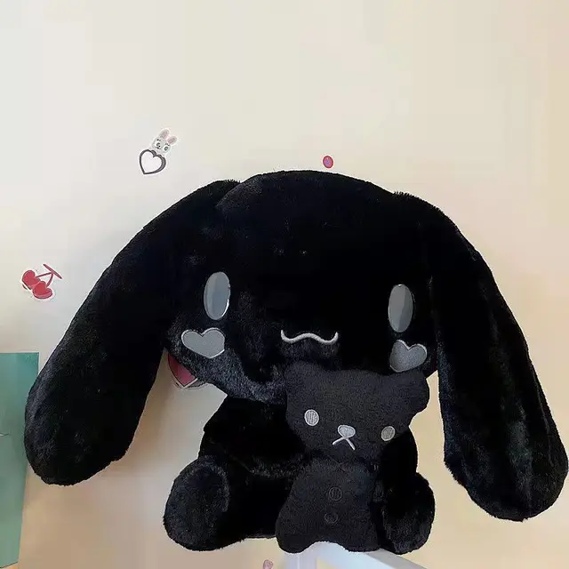 Stuffed Animal Cinnamo Dog Plush Toy Anime Kawaii Plush Soft Black Friday Doll for Boys Girls Birthday Christmas Gift Black 22cm