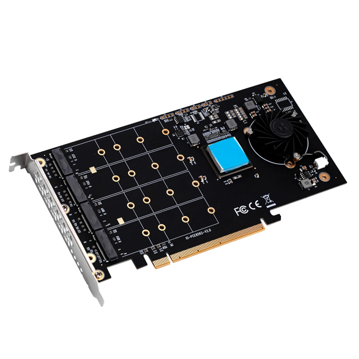 Адаптер PCIE к M2 M.2 NVMe SSD адаптер M2 к PCIE 3,0X16 карта контроллера M ключ 4-портовый независимый PCI Express 3,0x4 пропускная способность