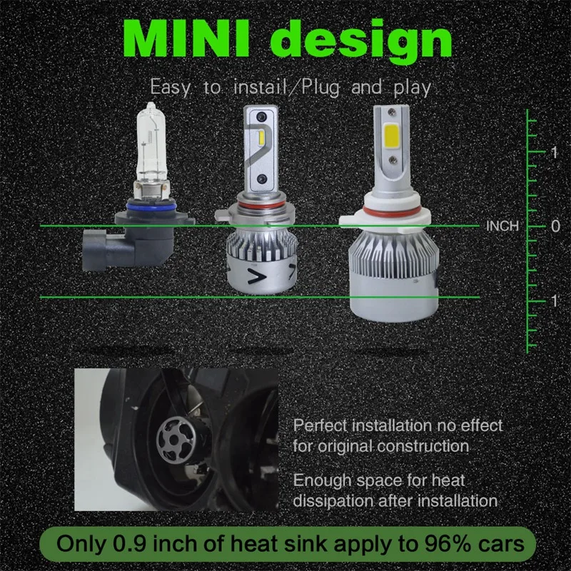Новые продукты нового поколения автомобильные лампочки Led H1 H3 H8 H9 H4 H7 H11 9012 Led 880 881 9008 H13 9004 9007 Авто светодиодные фары 9